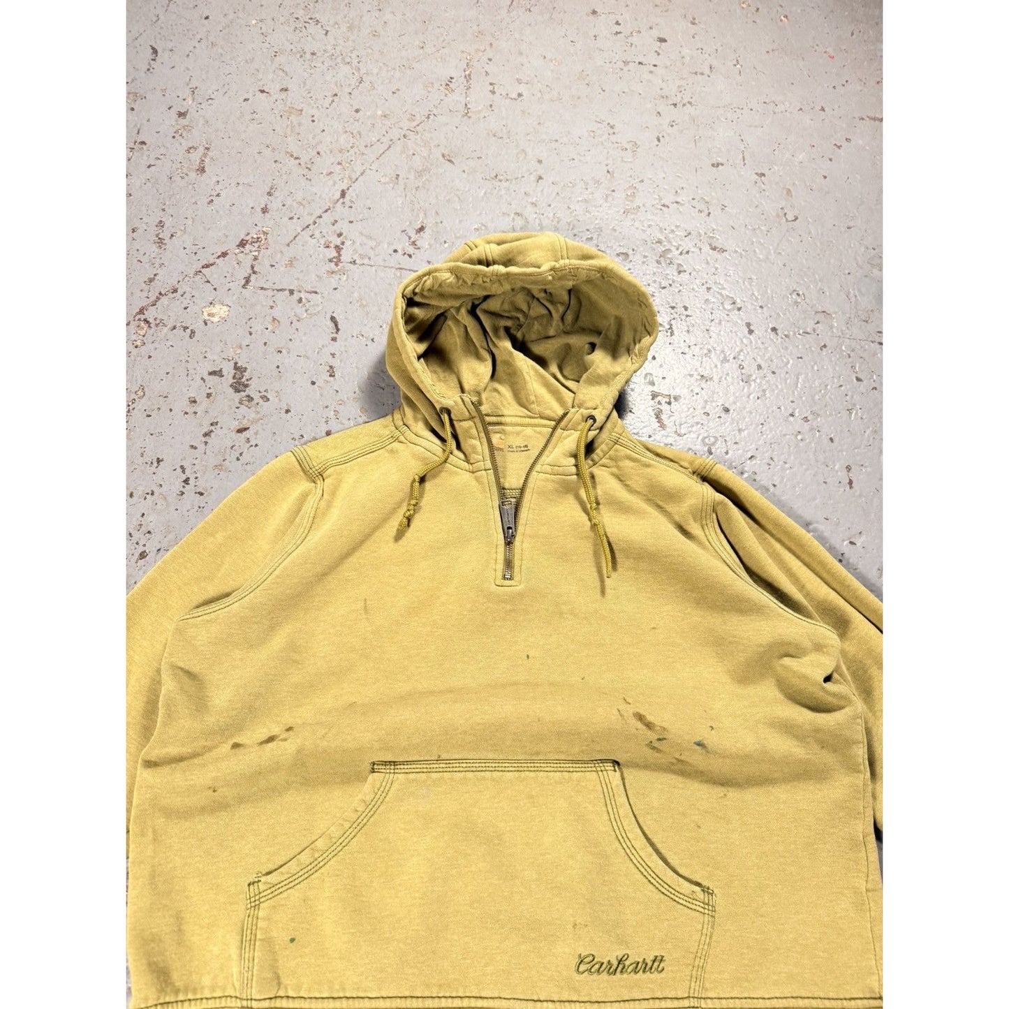 Vintage Perfectly Faded Distressed Carhartt Quarter zip