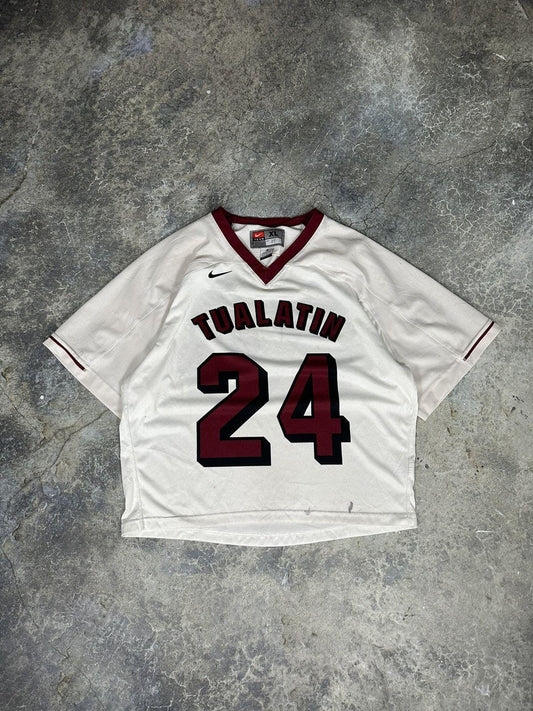 Vintage Distressed Cropped Football Jersey