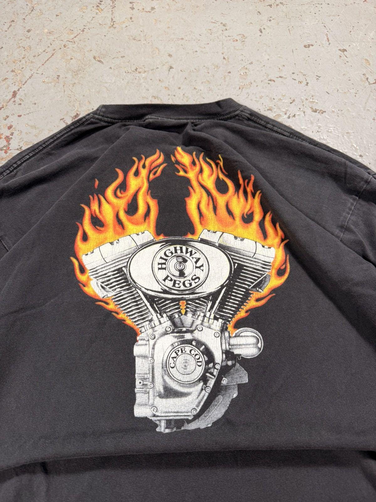 Vintage Harley Davidson V8 Flame Longsleeve Tee