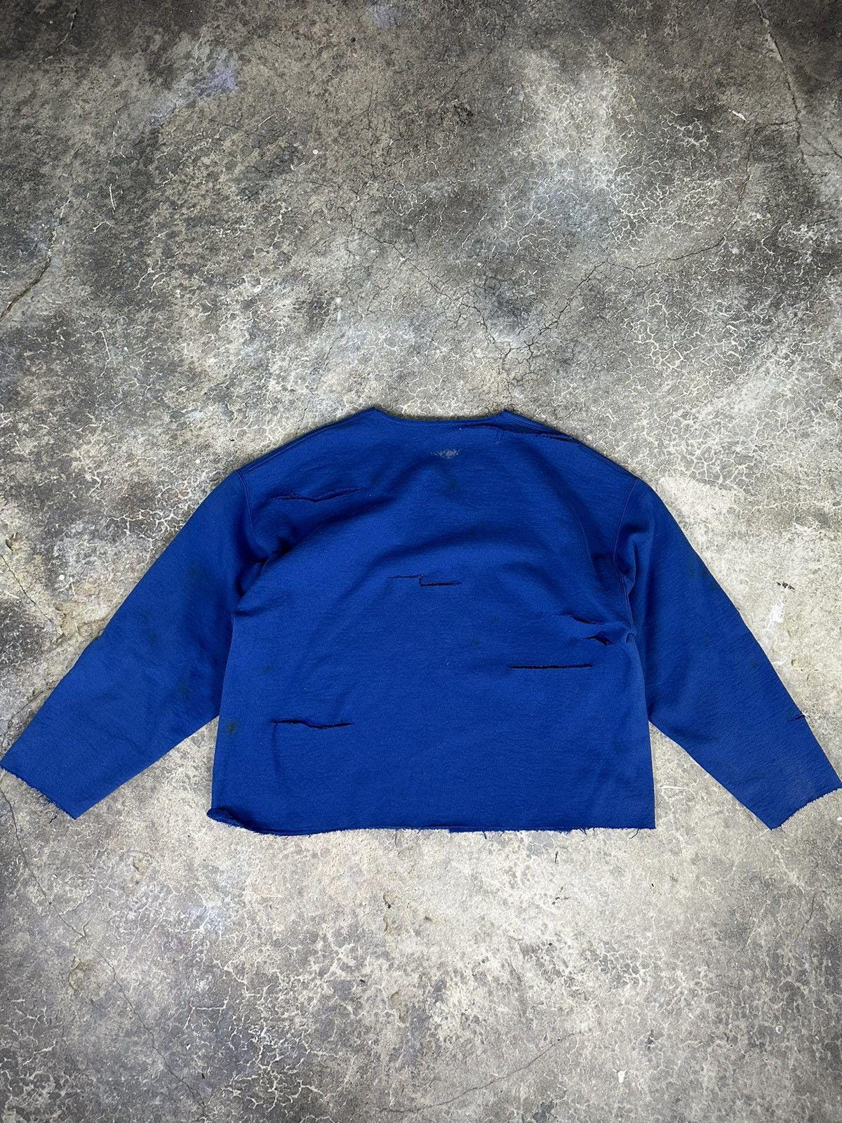 Vintage Thrashed cut and sew cross Crewneck