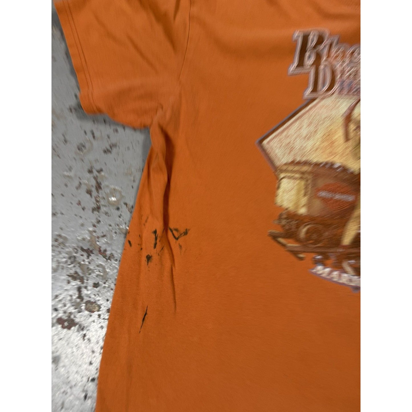 Vintage Burnt Orange Harley Davidson Black Diamond TEE