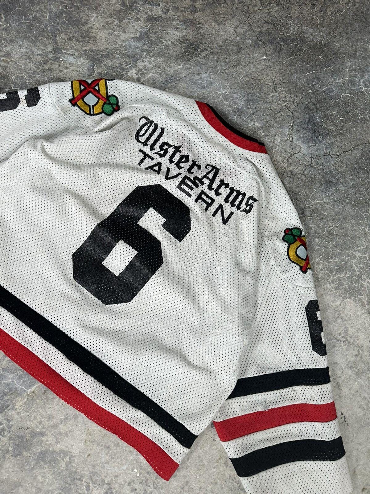 Vintage Black Hawks Thrashed Mesh Jersey