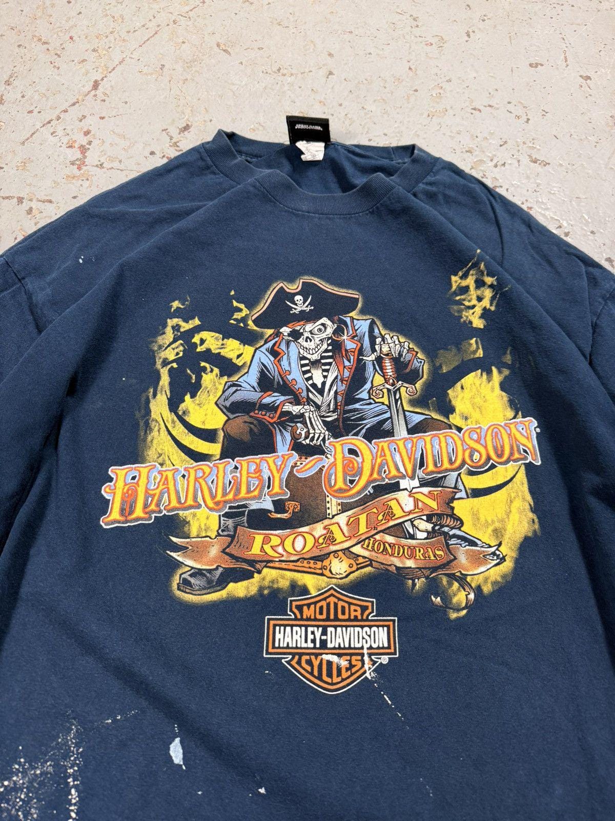 Vintage Harley Davidson Distressed Painter Pirate Tee