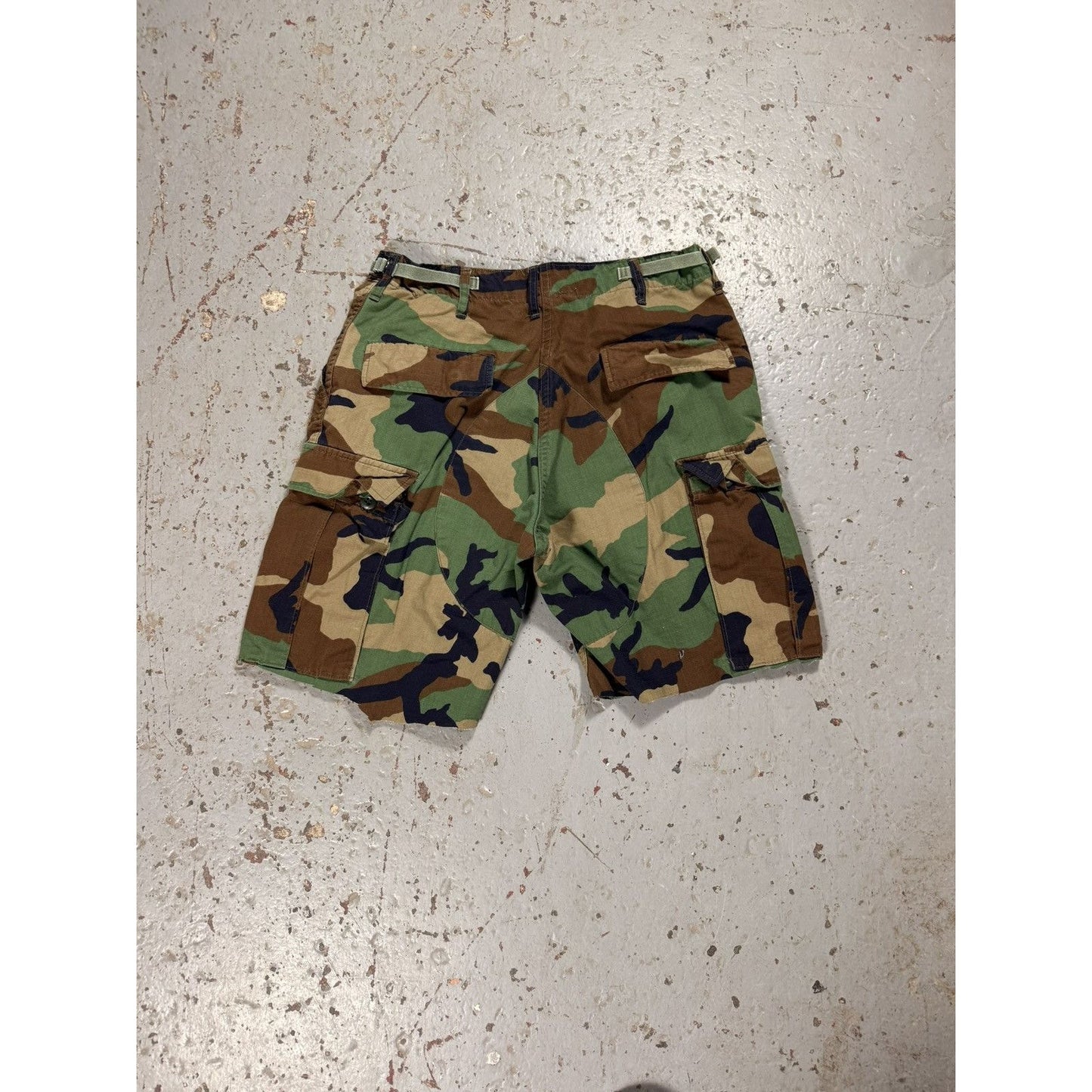 Vintage Military Camo Cargo Shorts