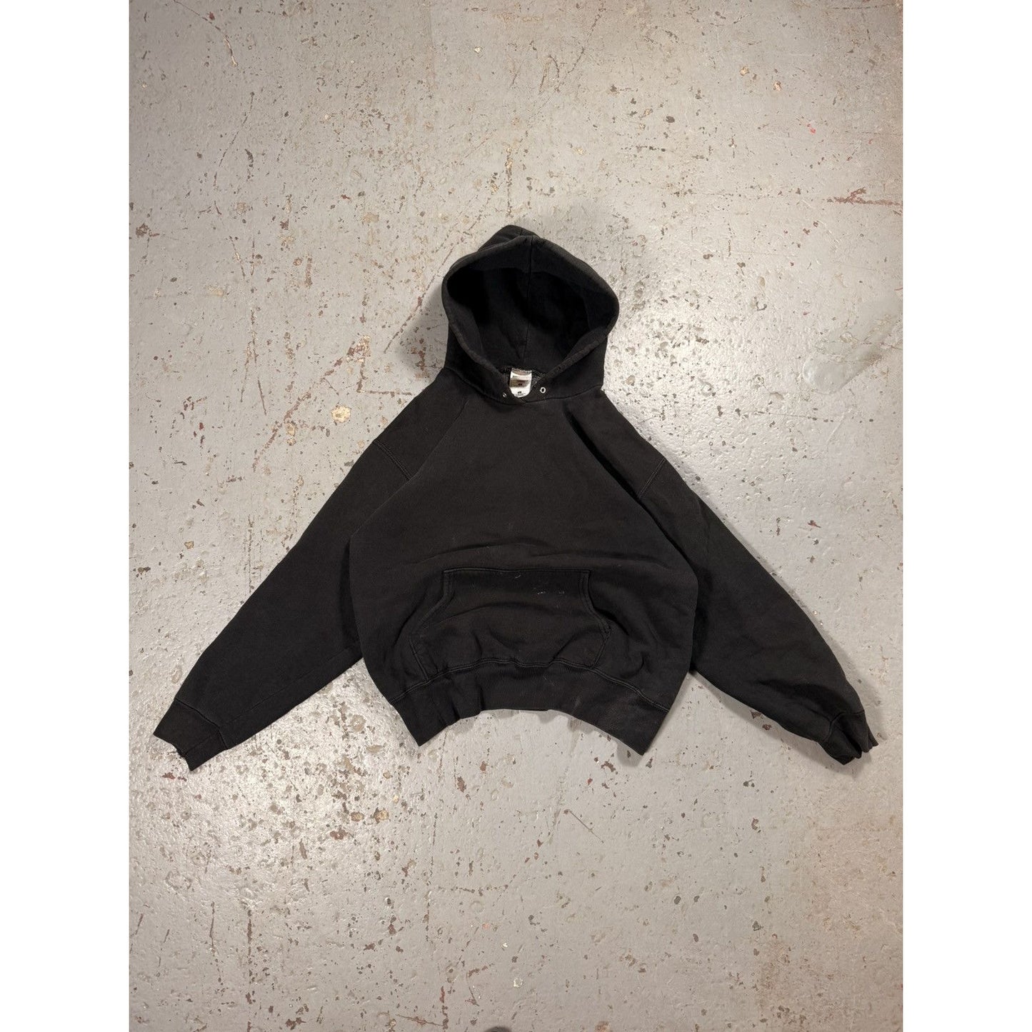 Vintage Fruit Of the Look Faded Black Blank Classic Hoodie