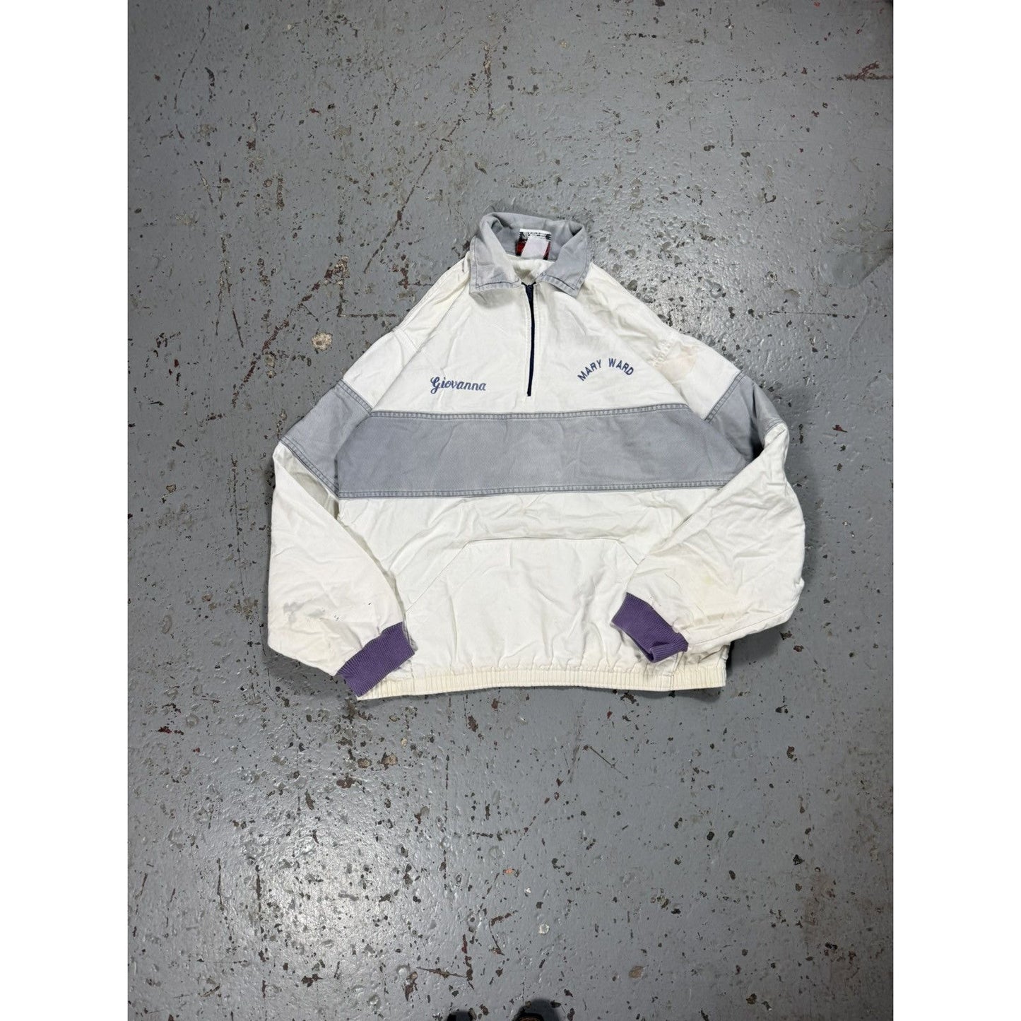 Vintage Basketball Pullover Jacket Quarterzip