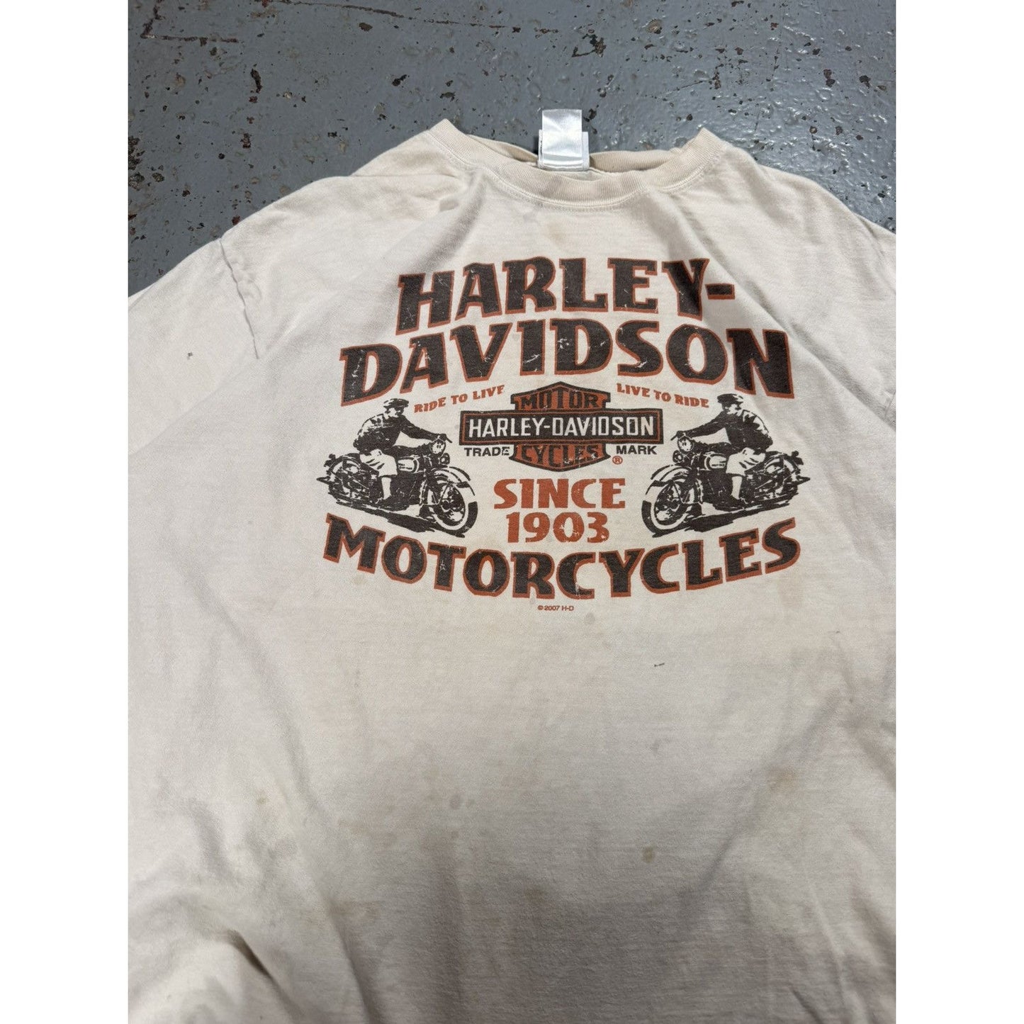 Vintage Harley Davidson Perfectly Distressed Faded Tee