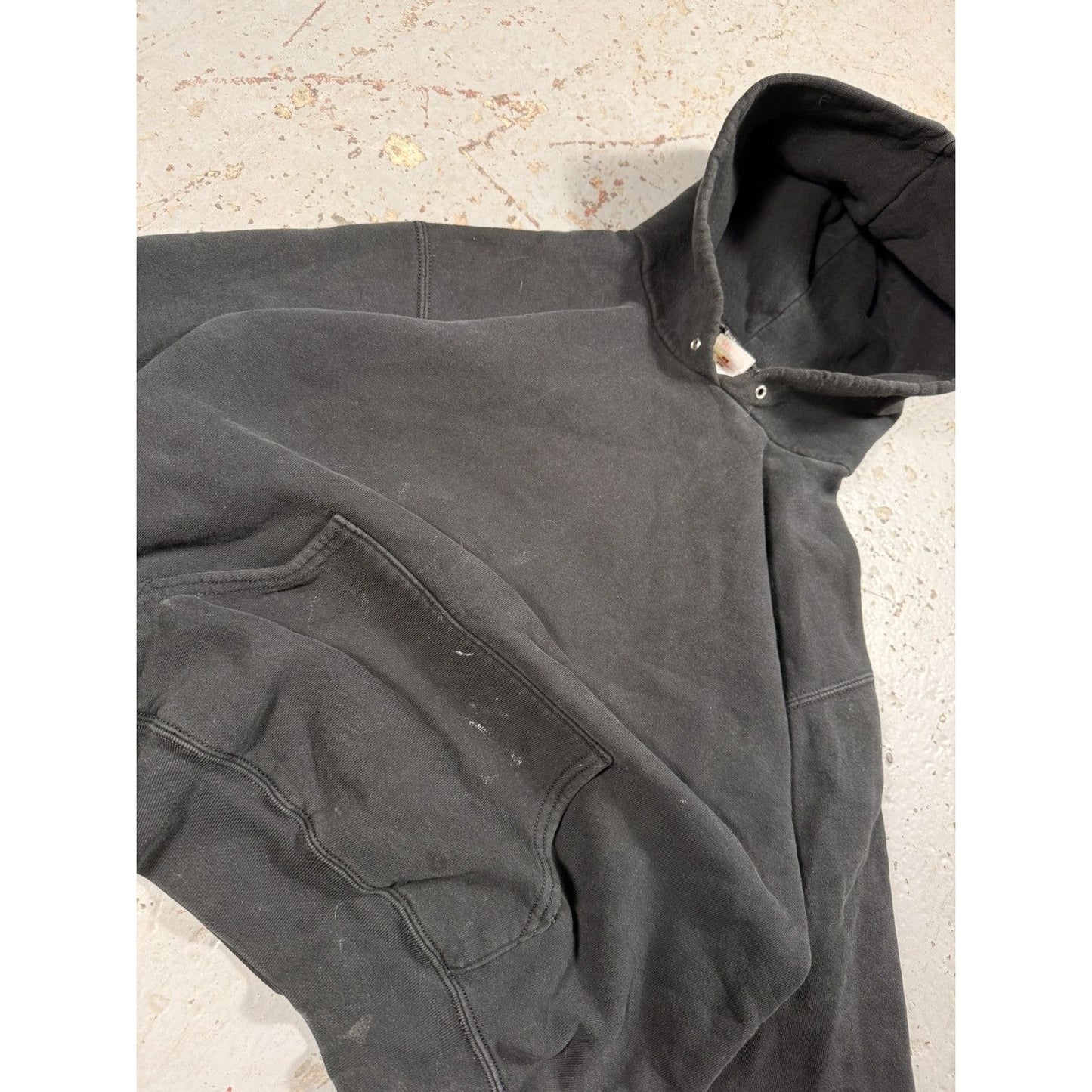 Vintage Fruit Of the Look Faded Black Blank Classic Hoodie