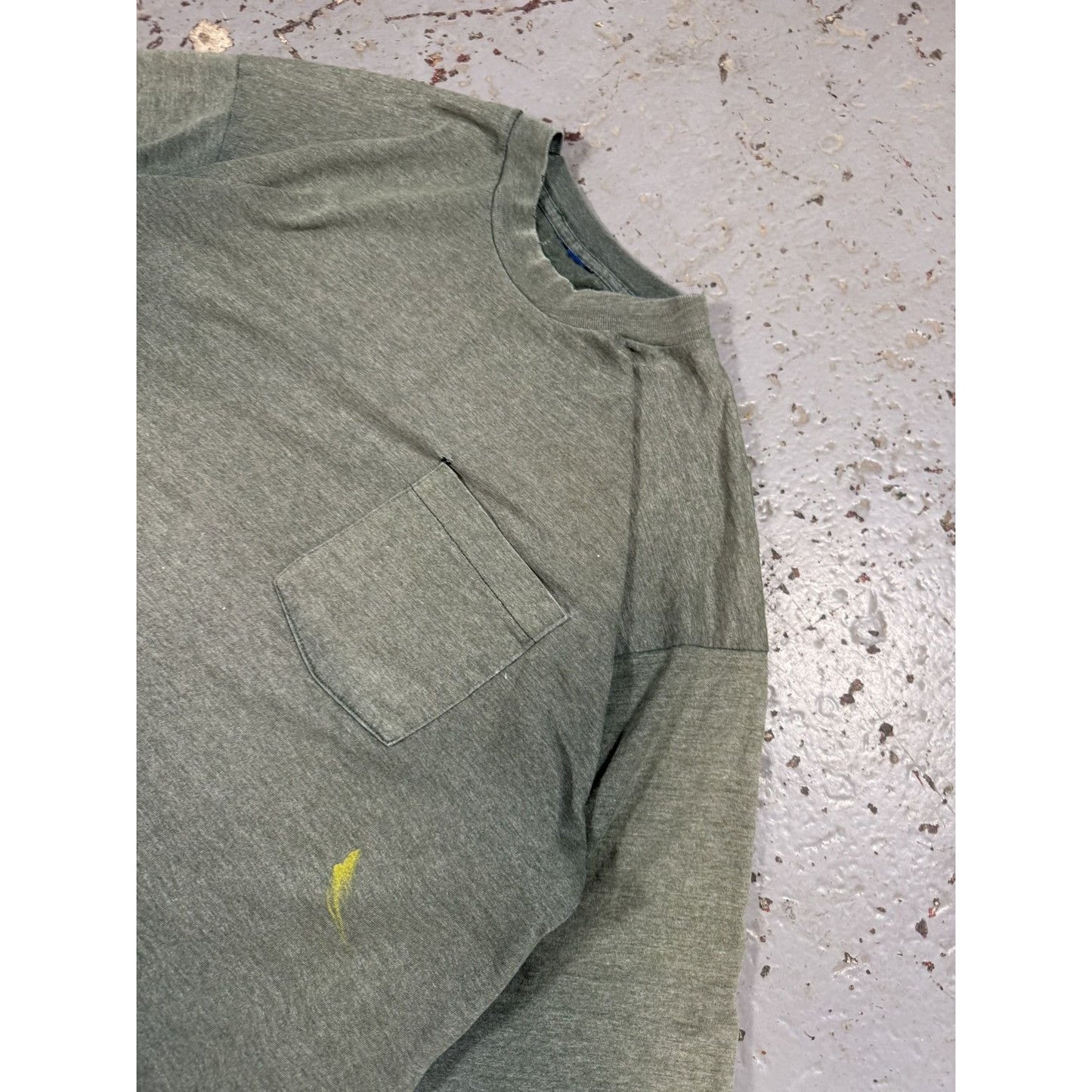 Vintage Single Stitch Sun Faded Blank Green Tee