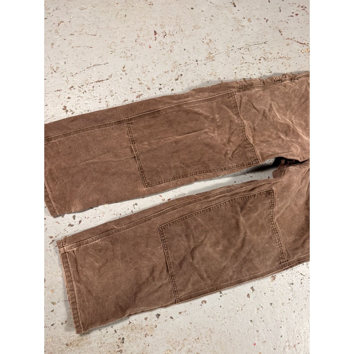Vintage Distressed Carhartt Overalls Mocha Brown