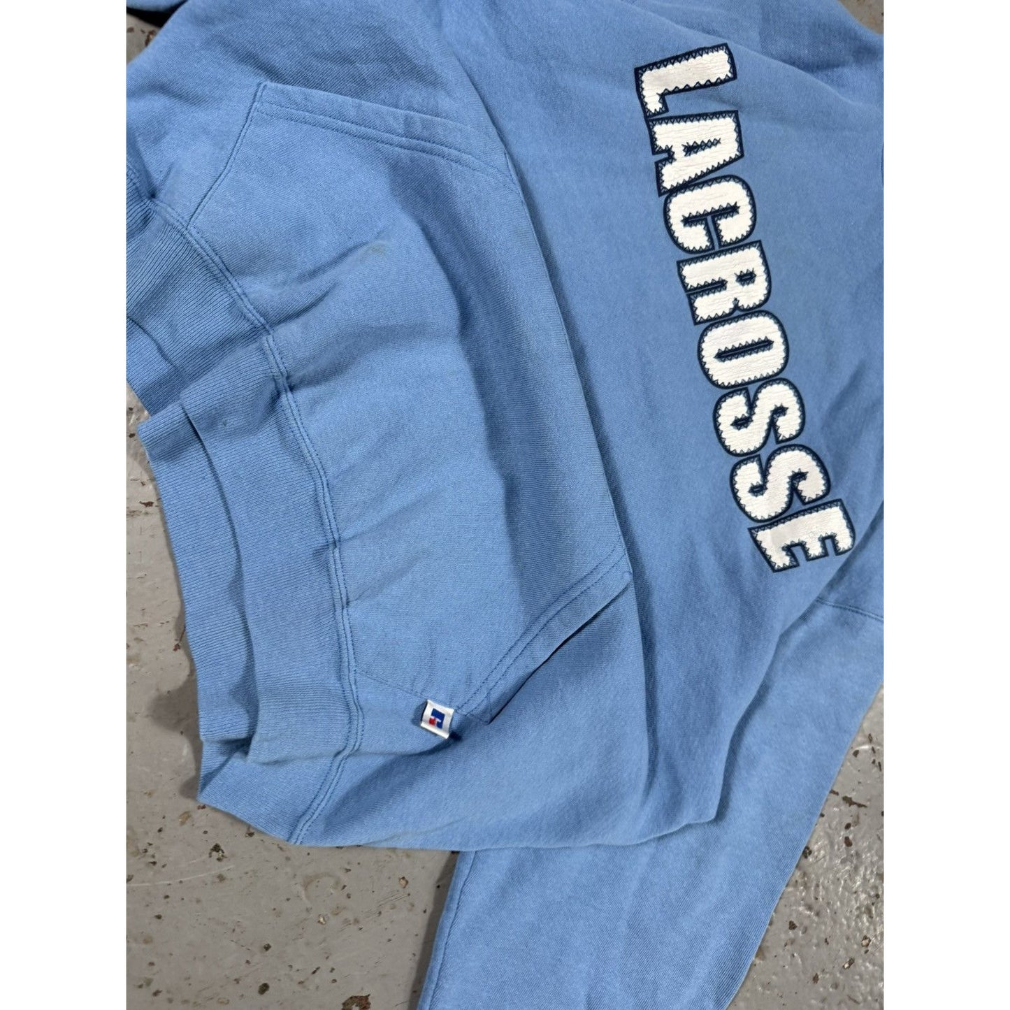 Vintage Russell Athletics Baby Blue Lacrosse Hoodie