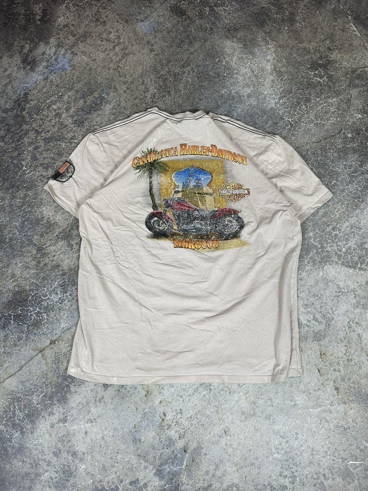 Vintage Thrashed Harley Davidson Casablanca Tee