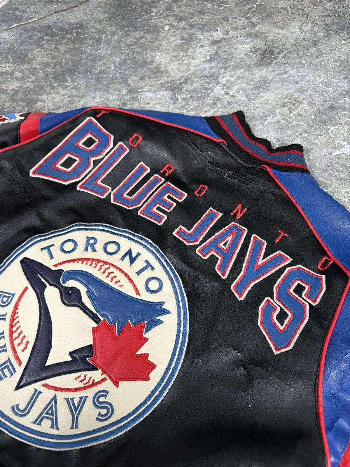 Vintage Distressed Toronto Blue Jays Varsity Jacket