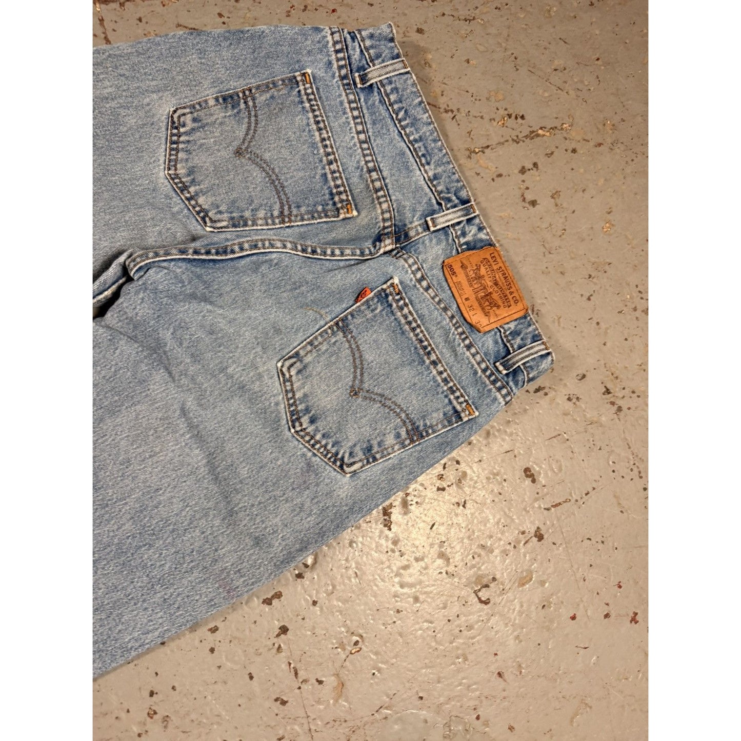 Vintage Orange Tag 505 Straight Levis Jeans