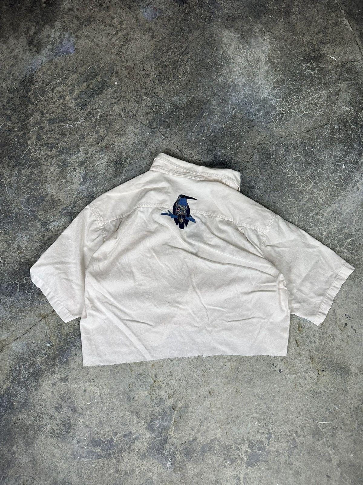 Vintage Cropped Oversized Western Shirt