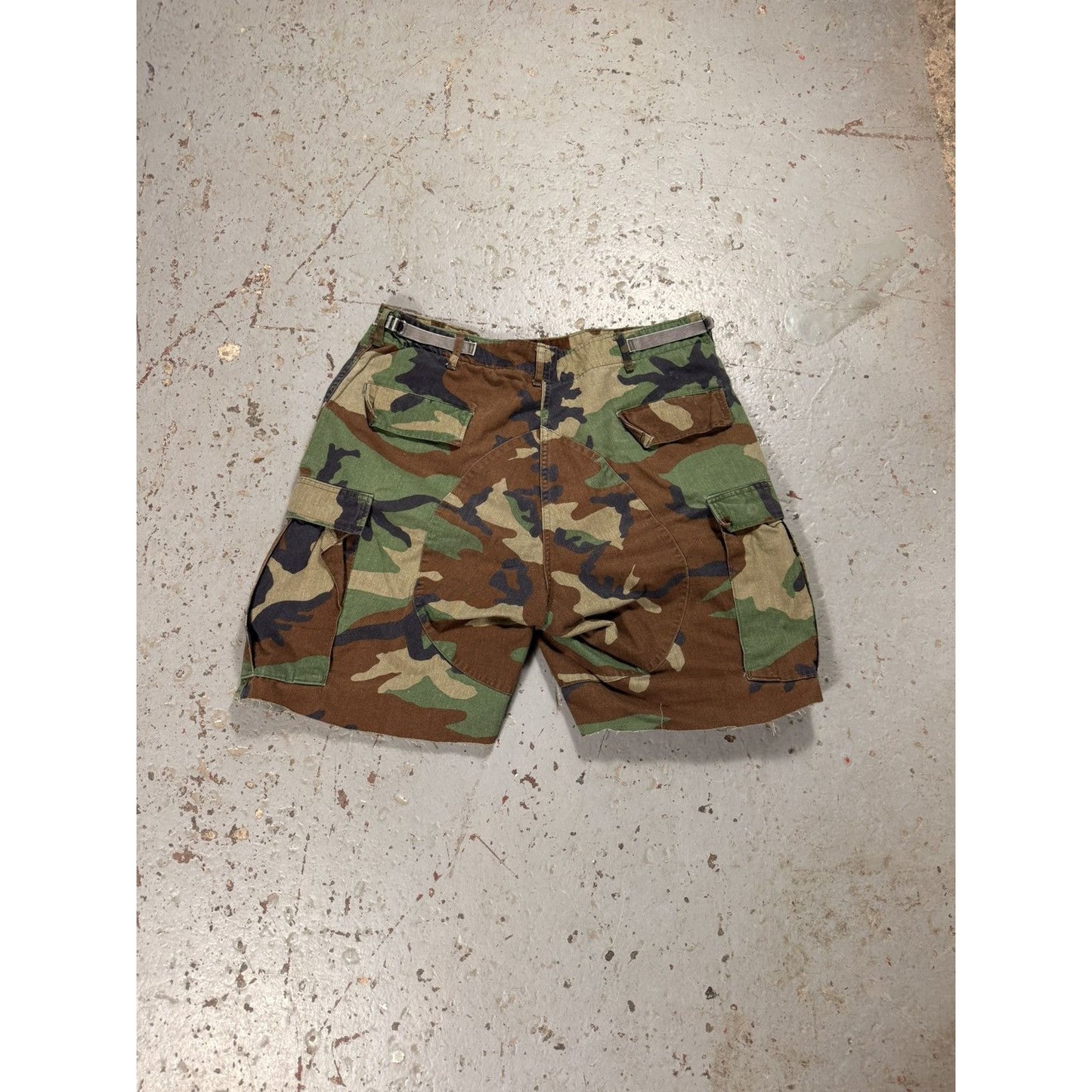Vintage Military Camo Cargo Shorts