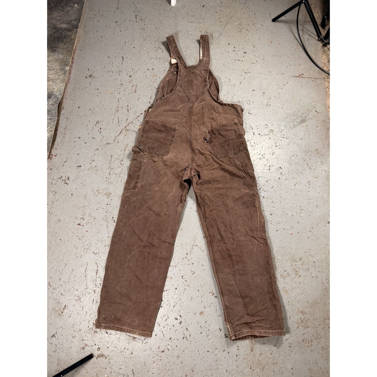 Vintage Distressed Carhartt Overalls Mocha Brown