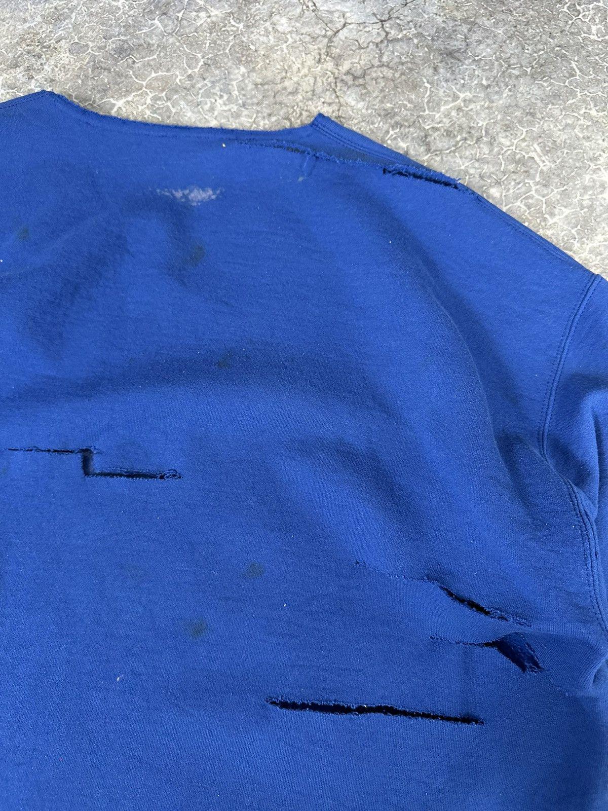 Vintage Thrashed cut and sew cross Crewneck