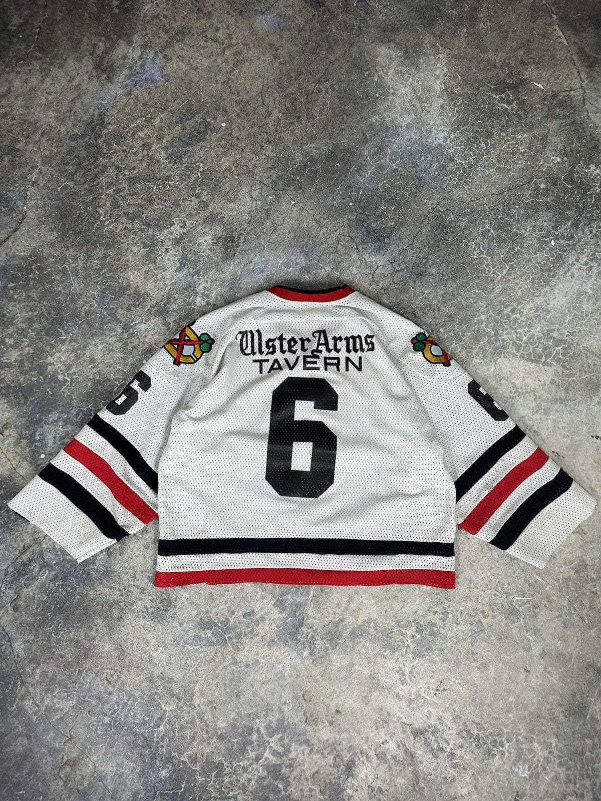 Vintage Black Hawks Thrashed Mesh Jersey