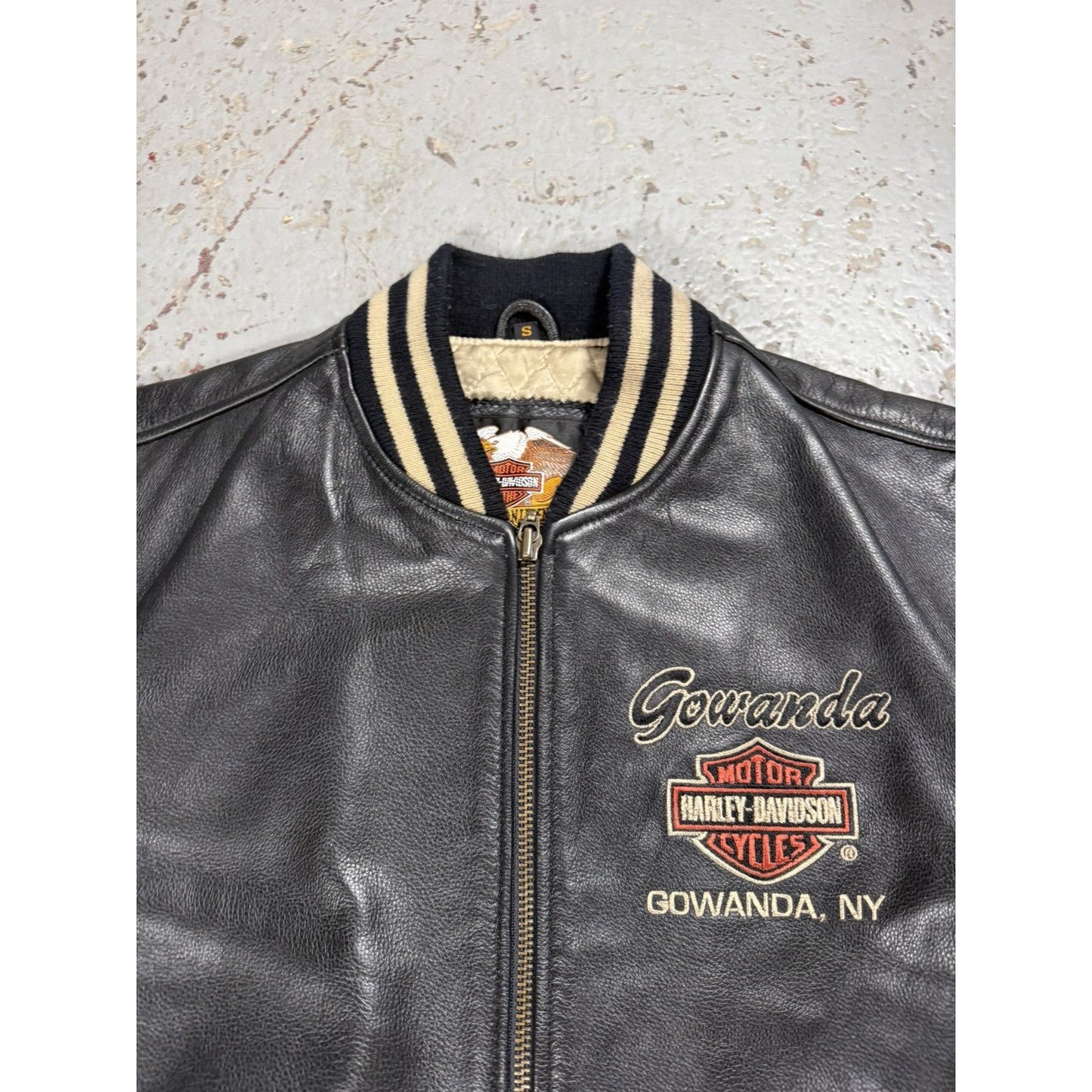Insane Vintage Harley Davidson Leather 2 Tone Classic Jacket