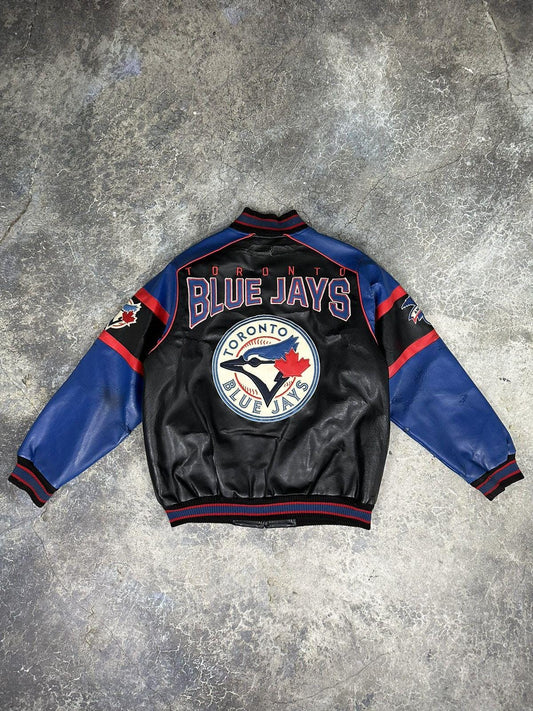 Vintage Distressed Toronto Blue Jays Varsity Jacket
