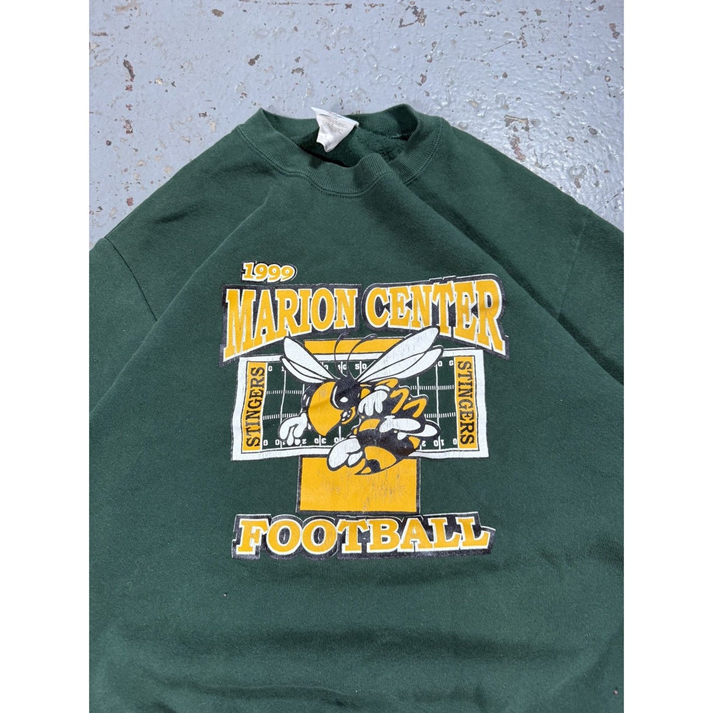 Vintage 1999 Marion Centre Stingers Footbal Crewneck Sweater
