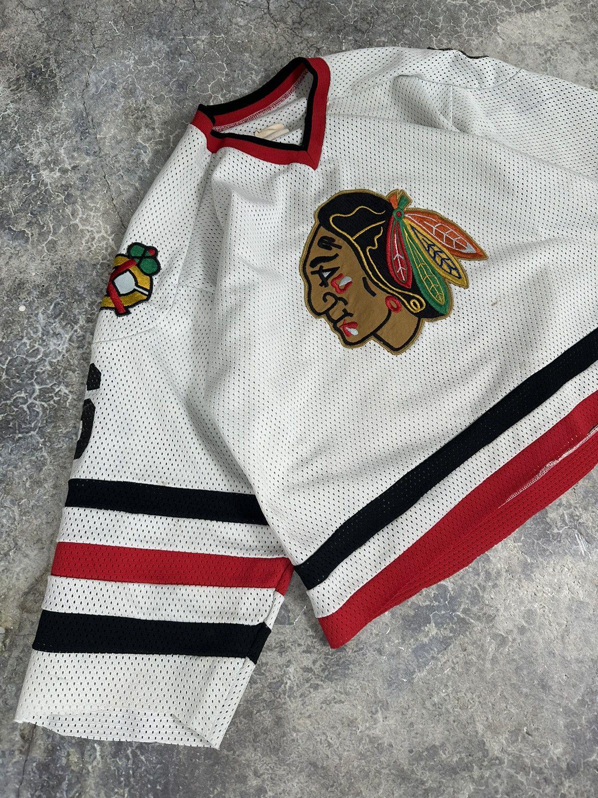 Vintage Black Hawks Thrashed Mesh Jersey