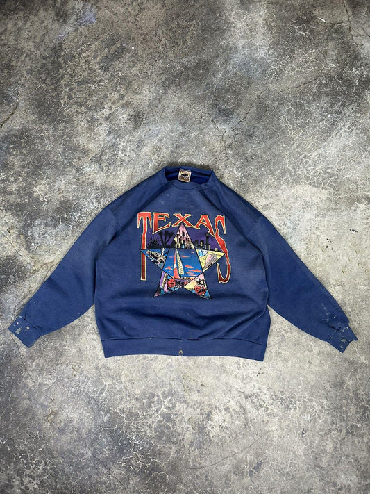 Vintage Distressed Texas State Crewneck