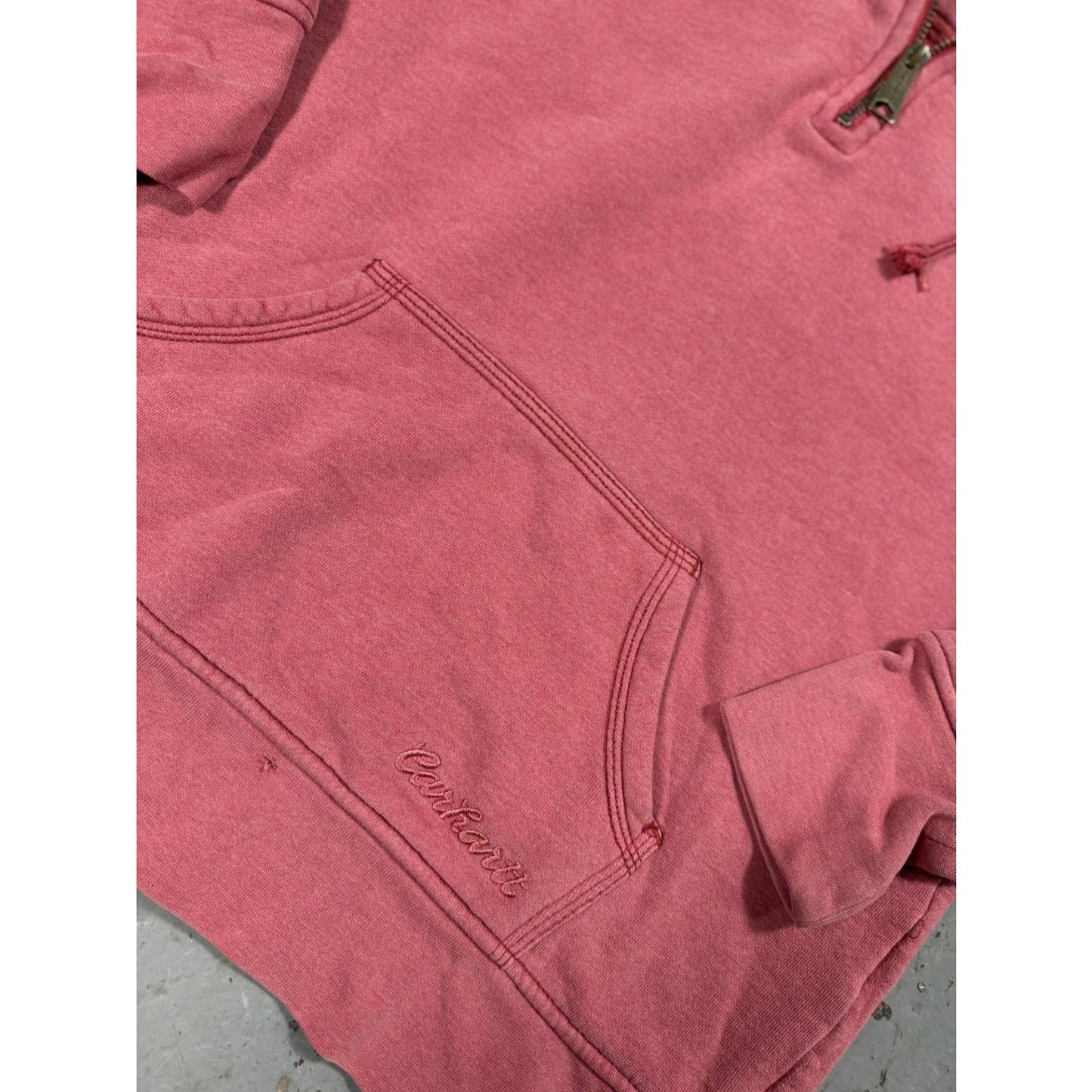 Vintage Carhartt Cropped Boxy Faded Quarterzip Hoodie