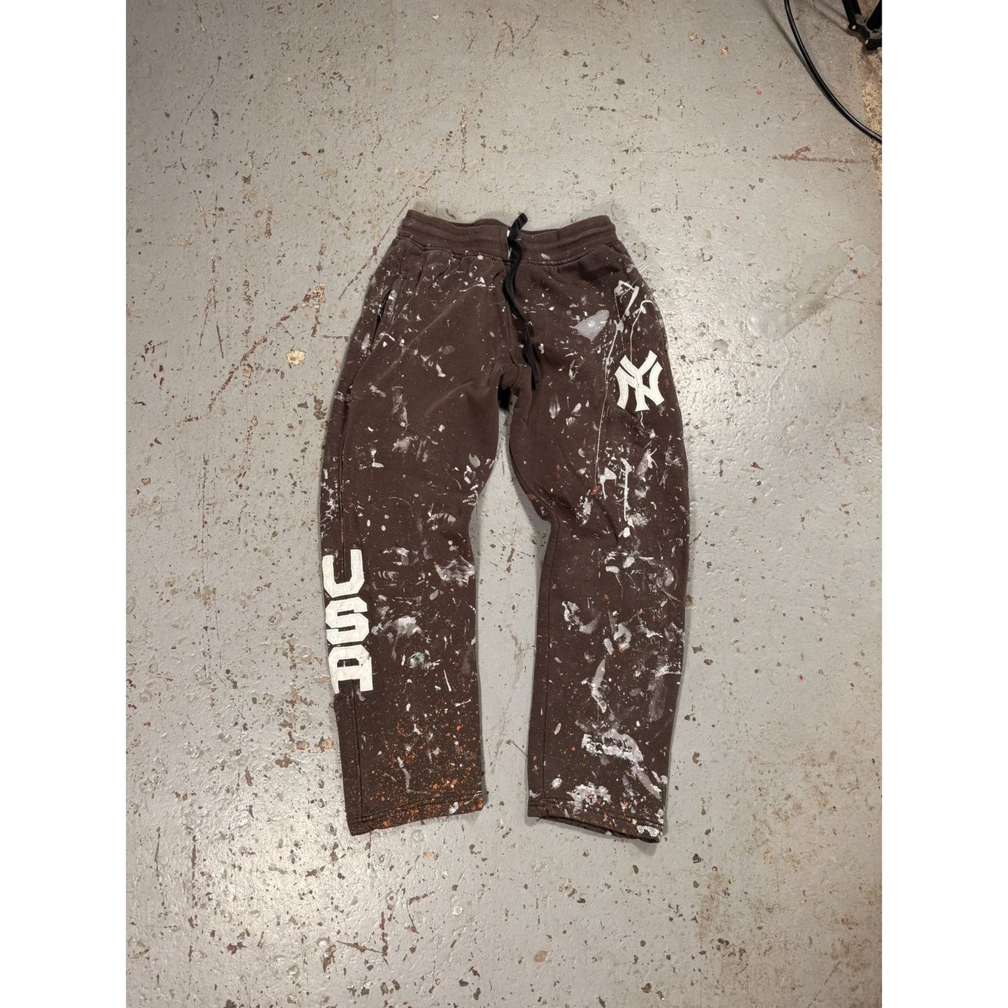 Crazy New York Yankees Splattered Painter Sweatpants