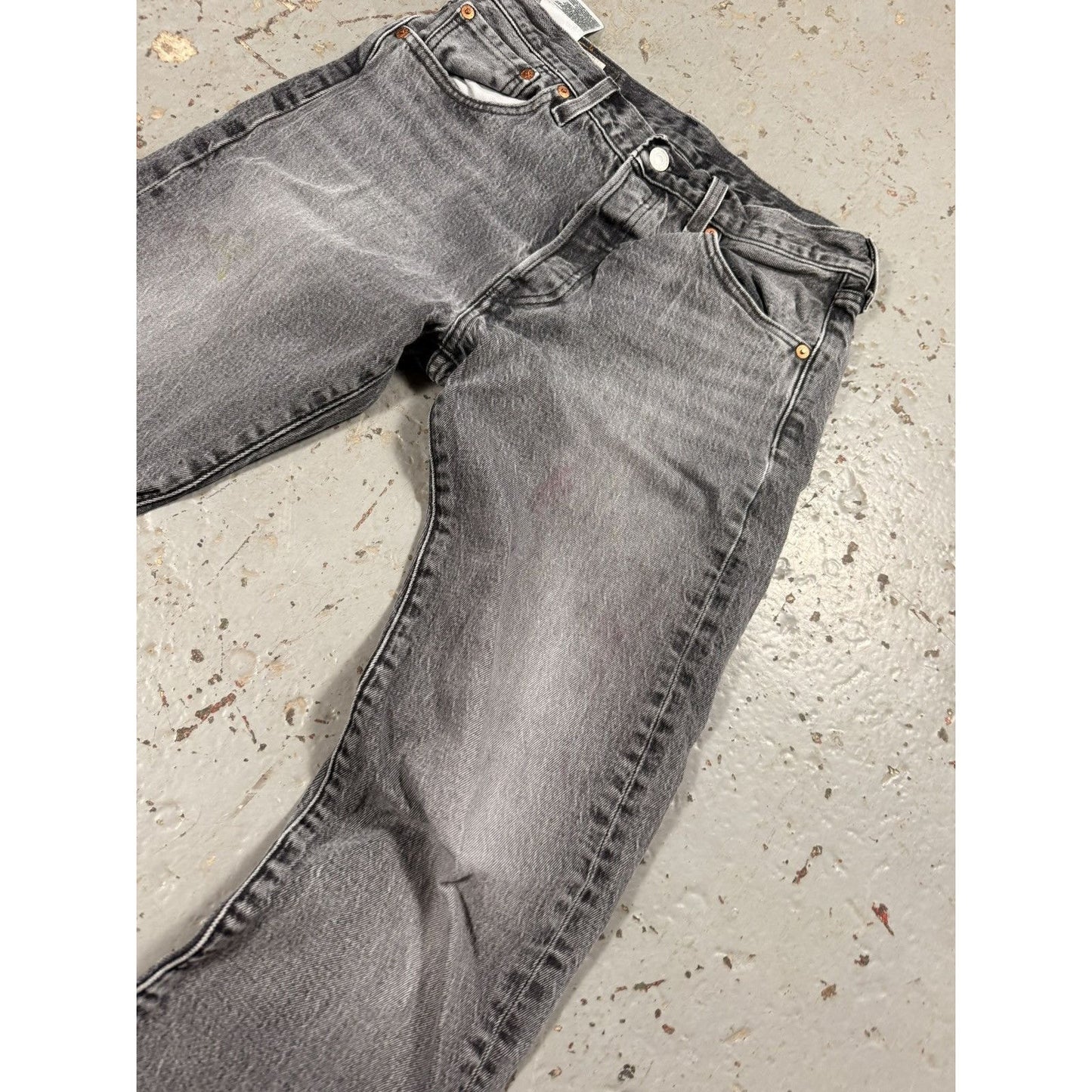 Vintage Ash Grey Faded Levi 501s