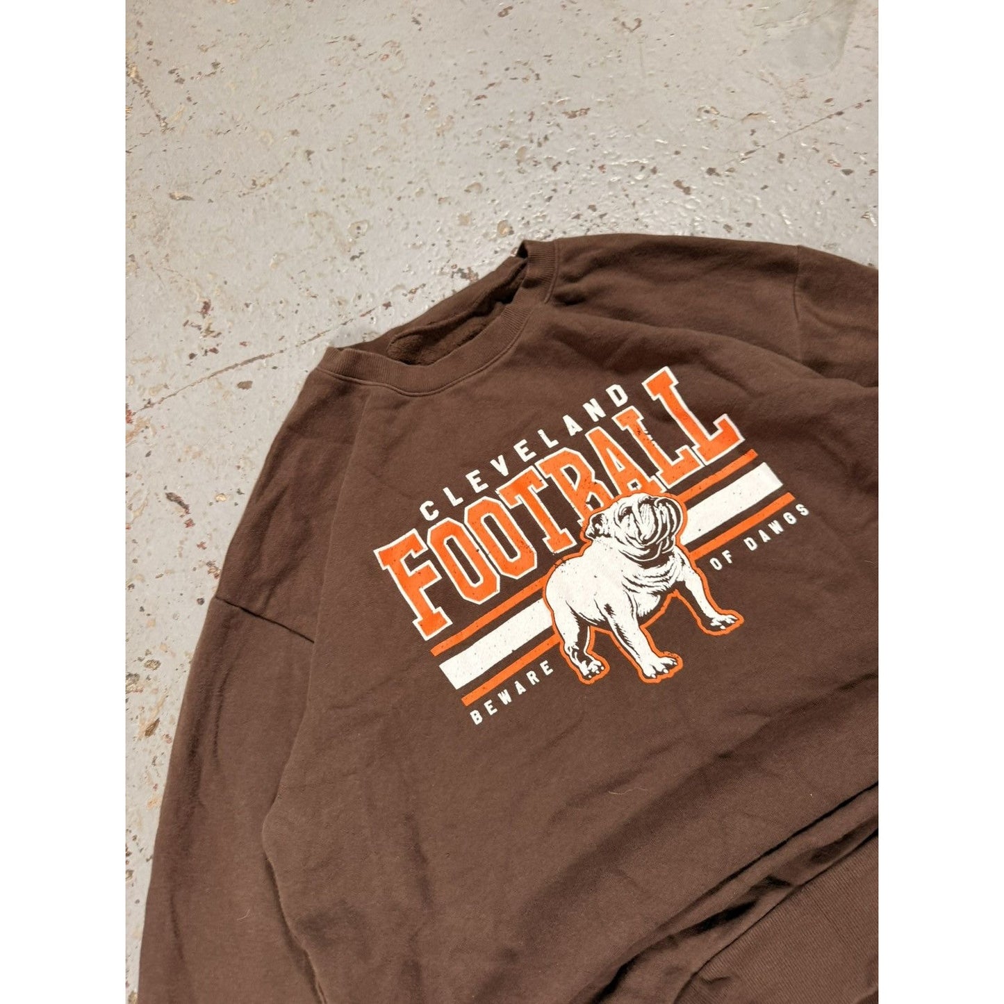 Vintage Cleveland Browns Bulldog Football Sweater
