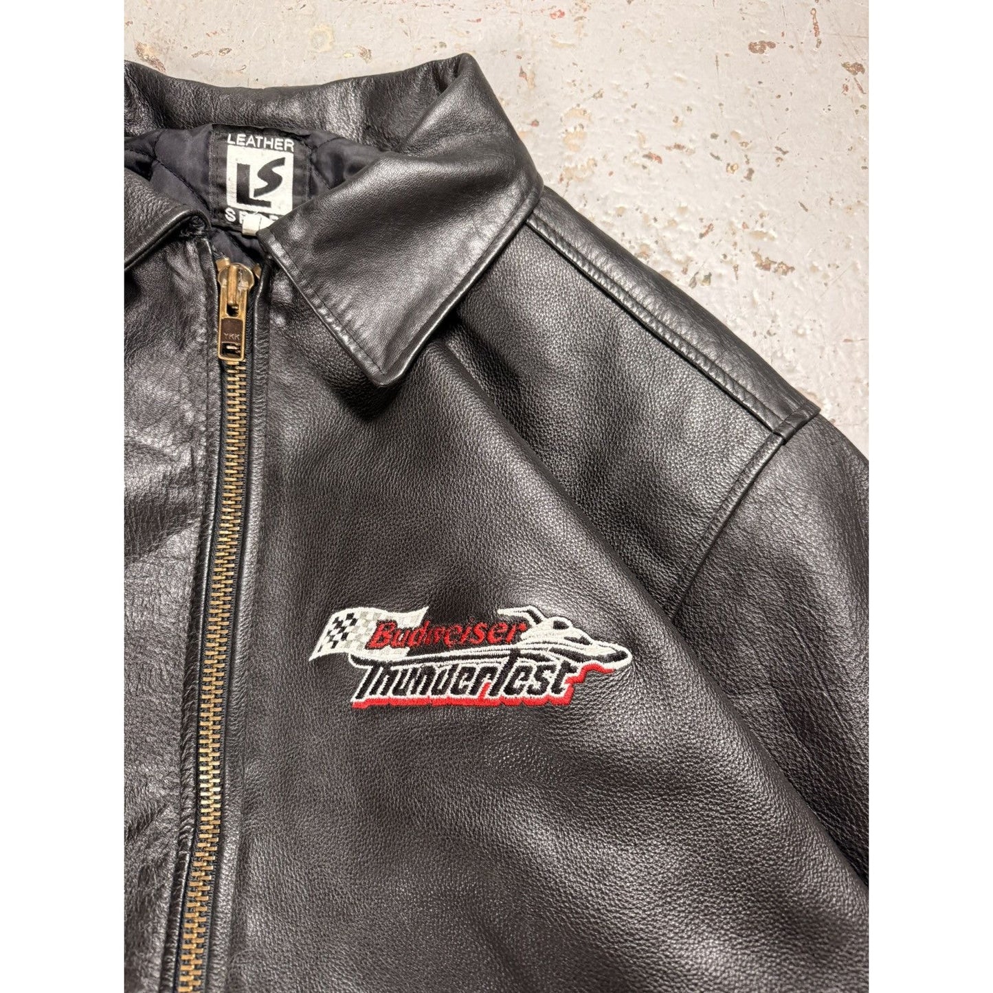 Vintage Budweiser Thunder fest Leather Jacket