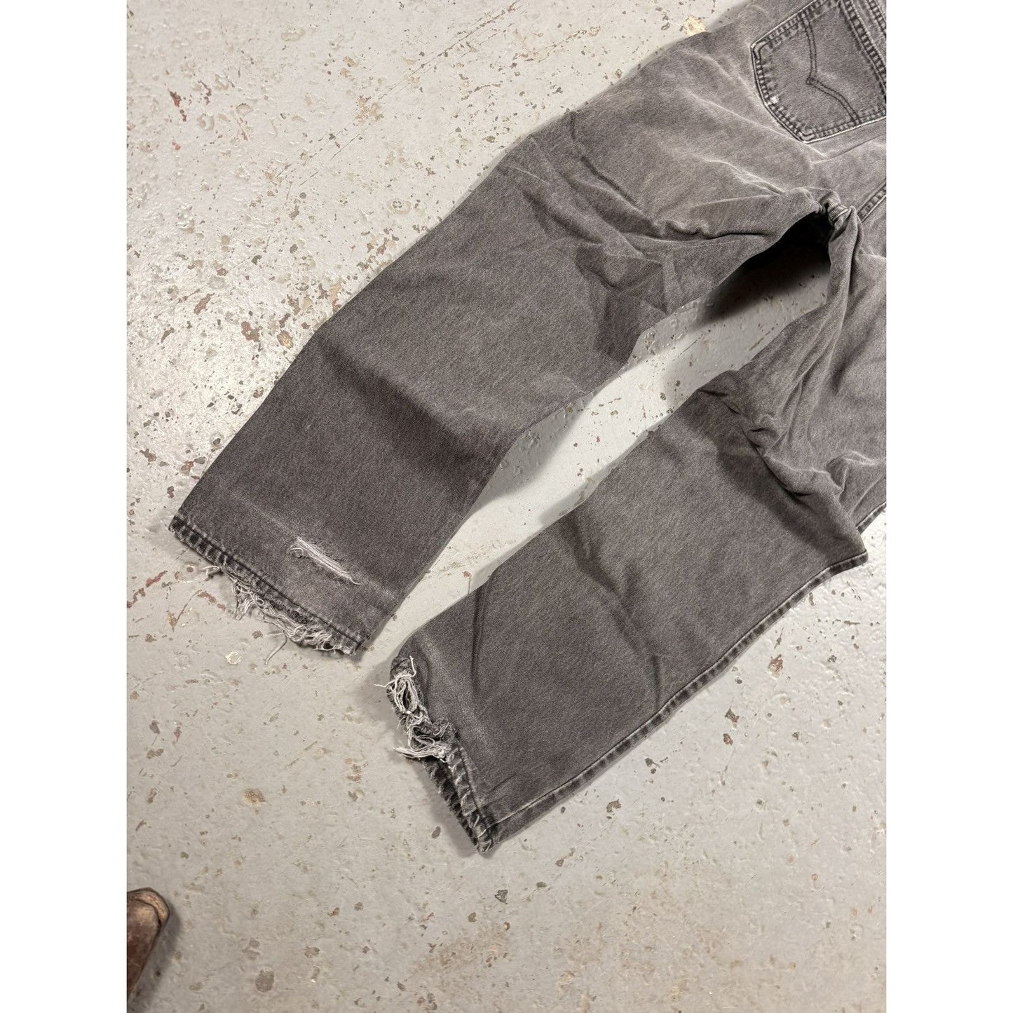 Vintage Ash Grey Faded Orange Tag Levi Jeans