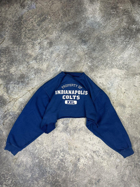 Vintage Cropped and Thrashed Indianapolis Colts Sweater