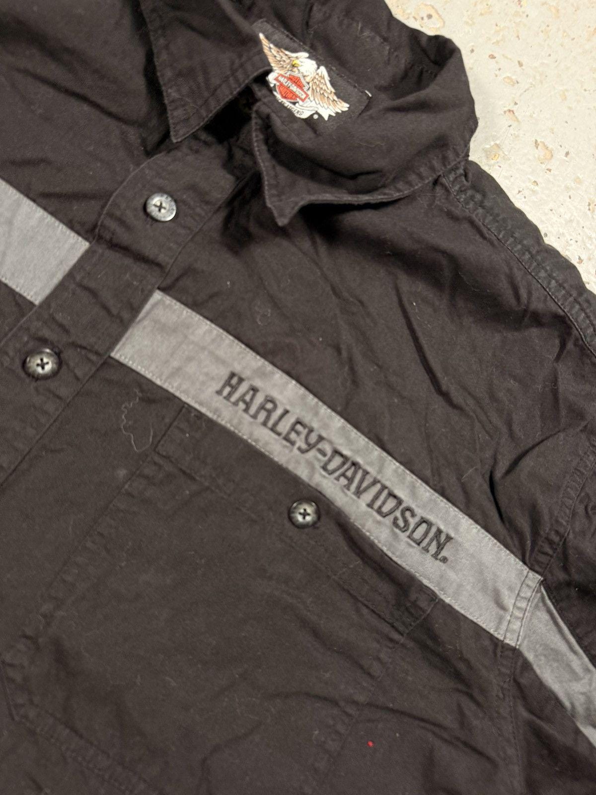Vintage Harley Davidson Pinstripe Button Up