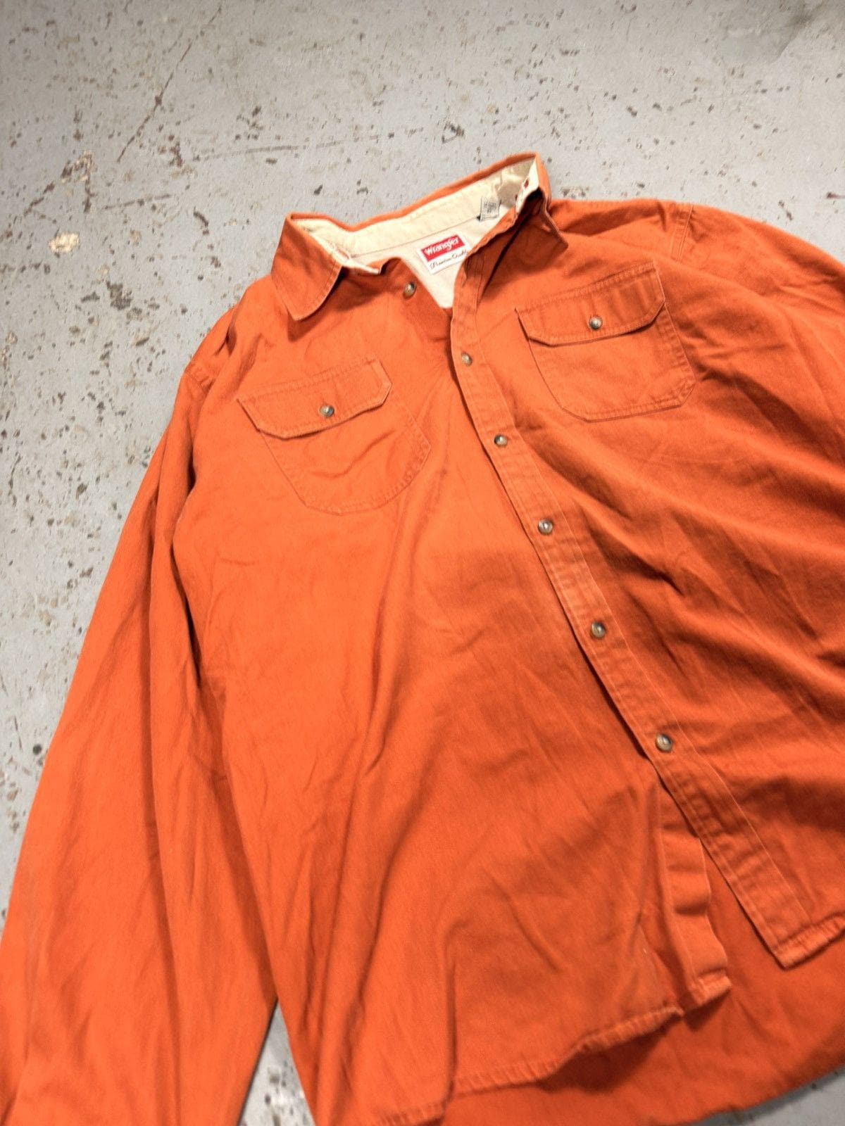 Vintage Burnt Orange Western Wrangler Button up Cowboy Tee