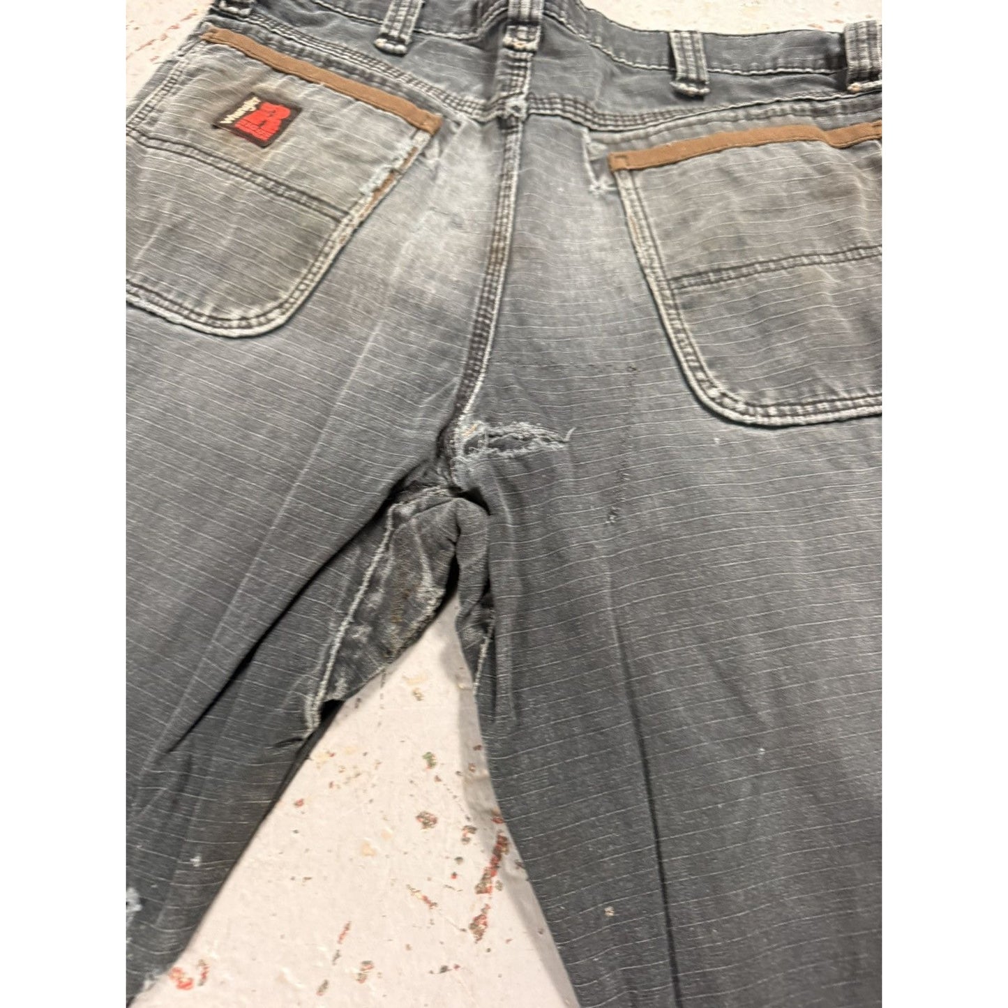 Absolutely insane Thrashed and Patched Wrangler Work Pants