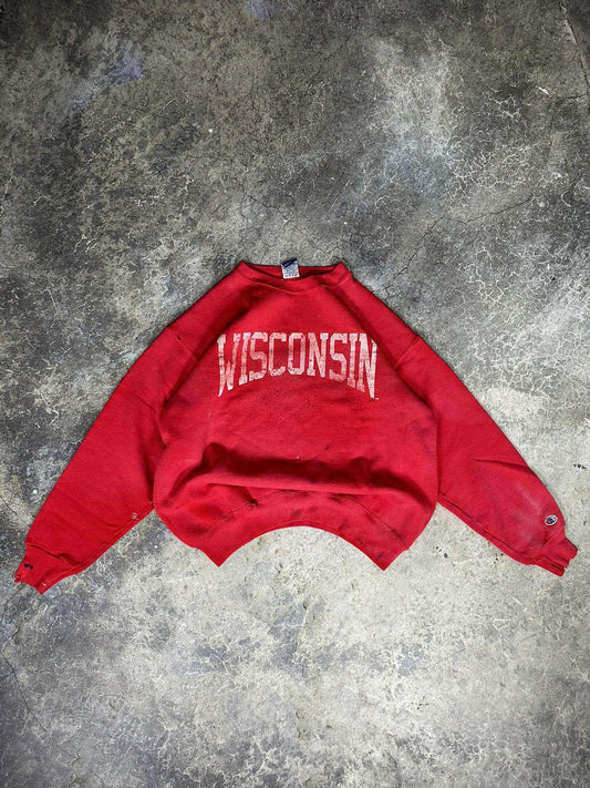 Vintage Thrashed Wisconsin Crewneck