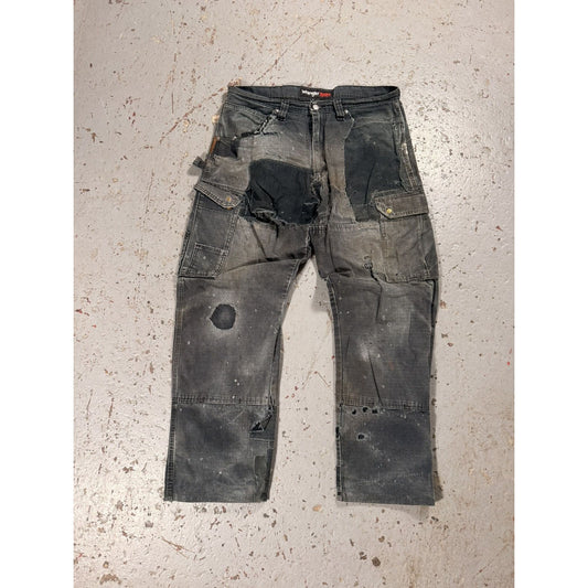 Absolutely insane Thrashed and Patched Wrangler Work Pants