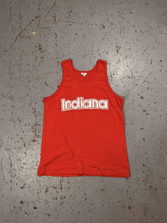 Vintage Indiana State U Tank Top 70s Style Thin Sleevless