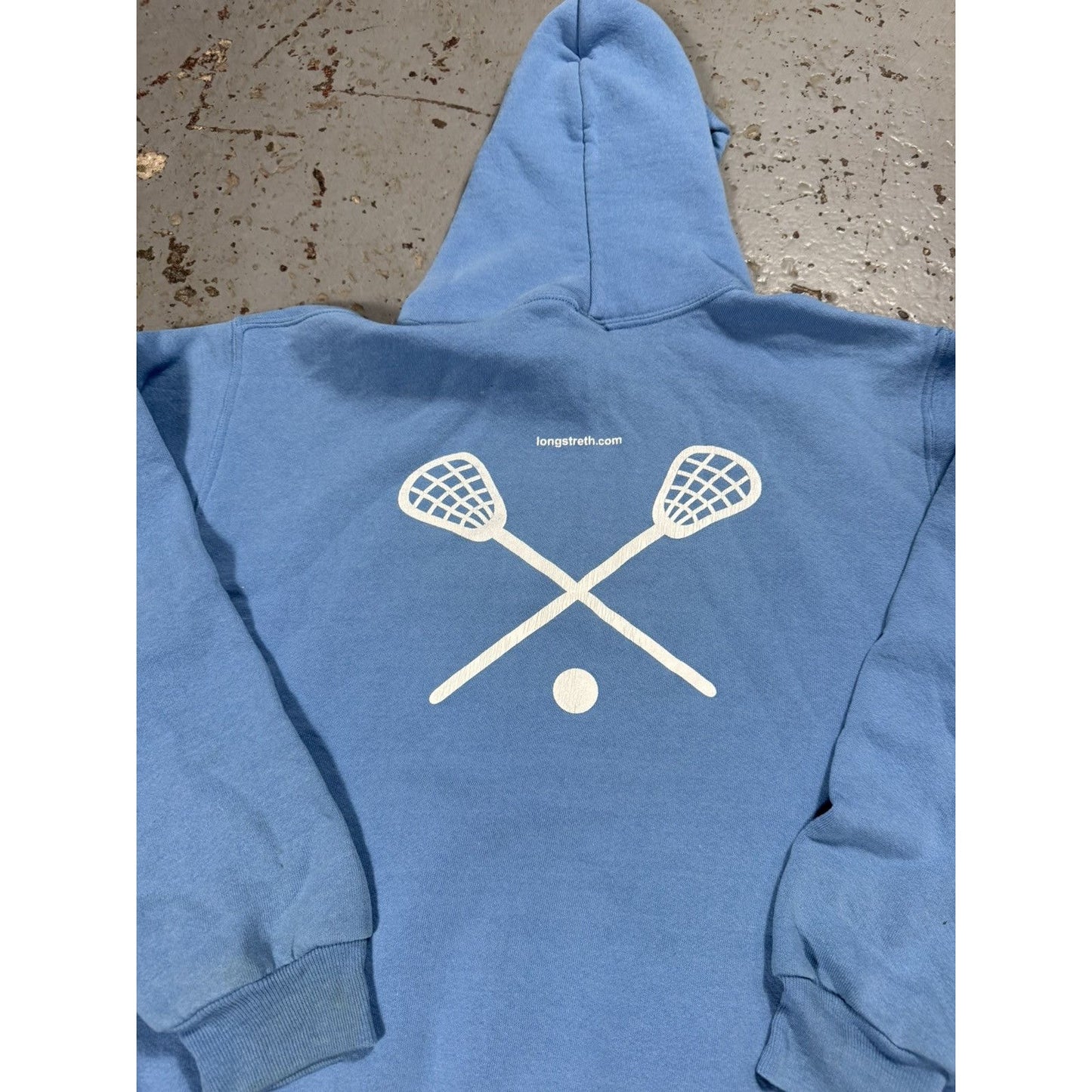 Vintage Russell Athletics Baby Blue Lacrosse Hoodie