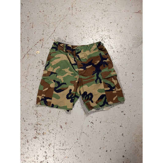 Vintage Military Camo Cargo Shorts