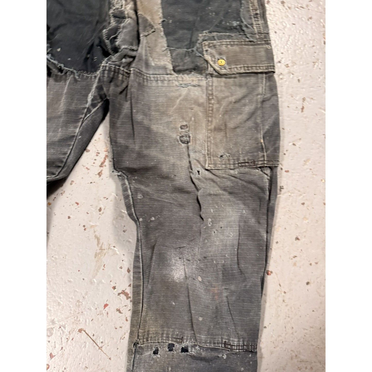 Absolutely insane Thrashed and Patched Wrangler Work Pants