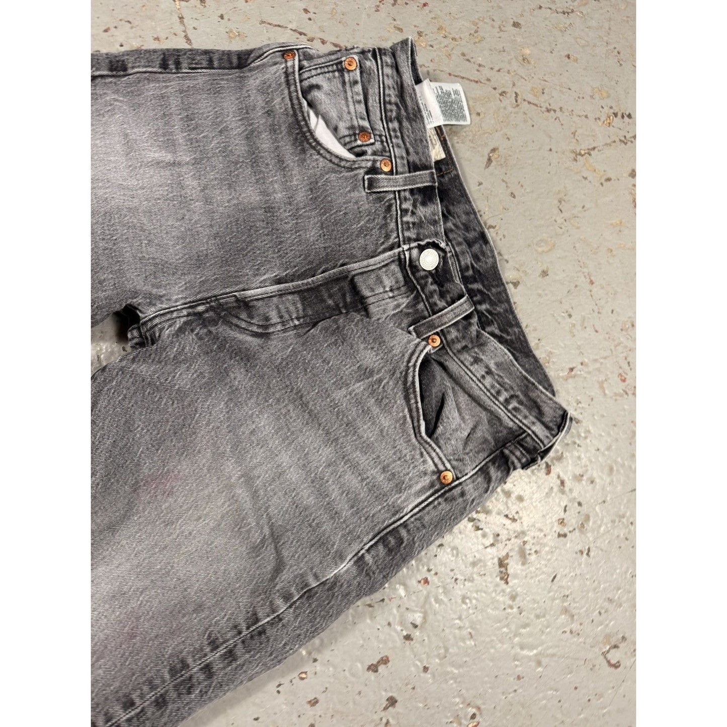 Vintage Ash Grey Faded Levi 501s