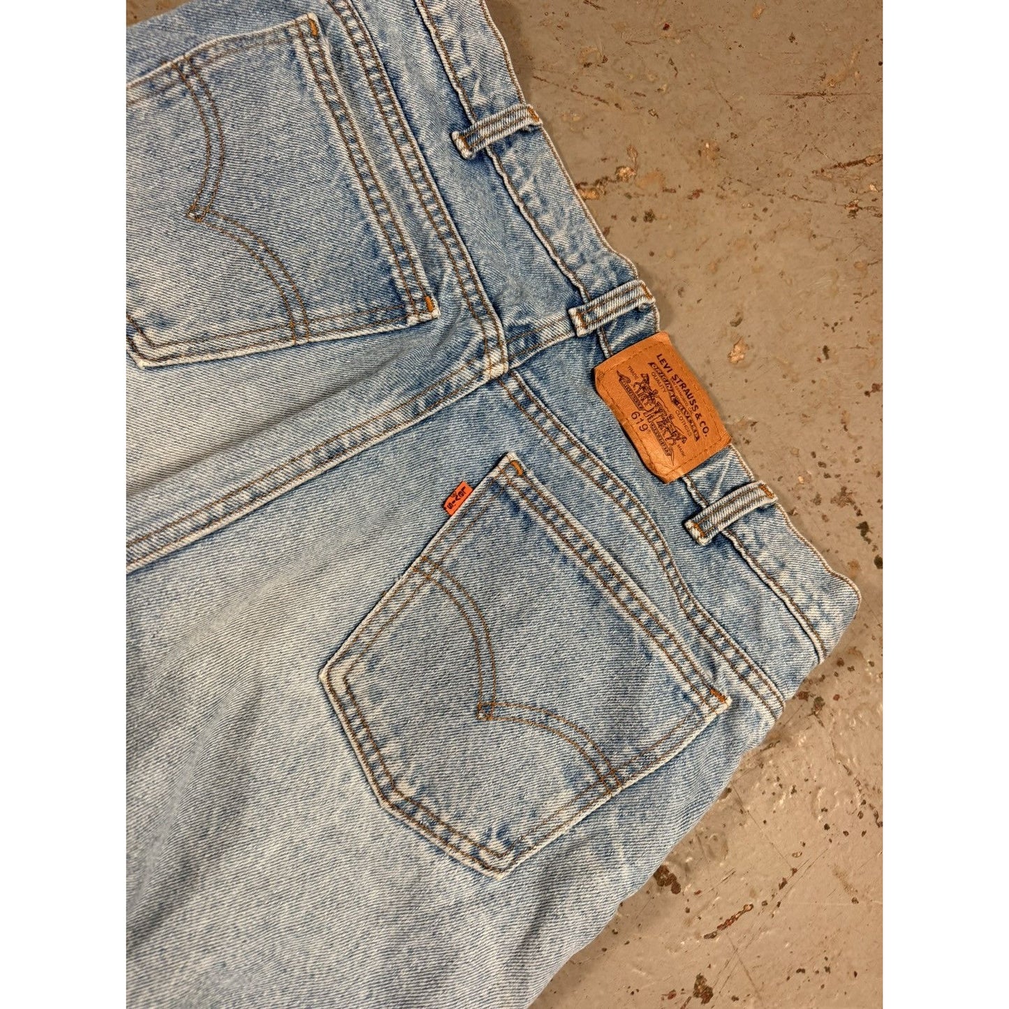 Vintage Light Wash Orange Tag Levi 619s