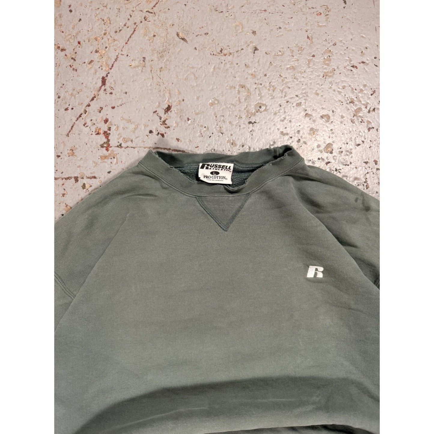 Insane Vintage Distressed Russell Athletics Faded Blank Swea