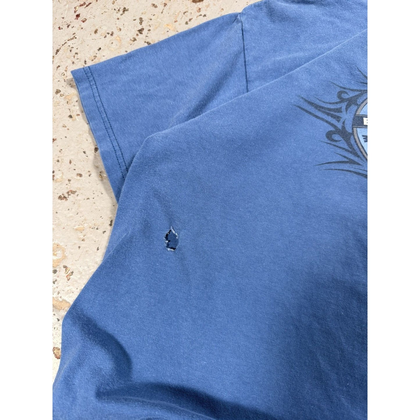 Vintage Harley Davidson Blue Neo Tribal Yee