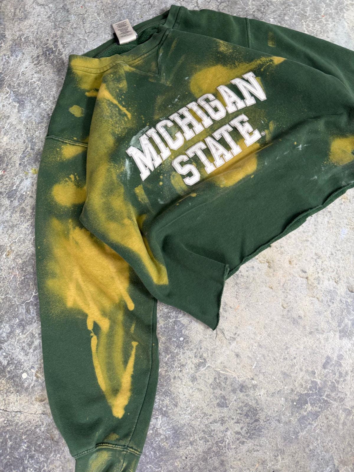 Vintage Cropped Michigan State Hoodie