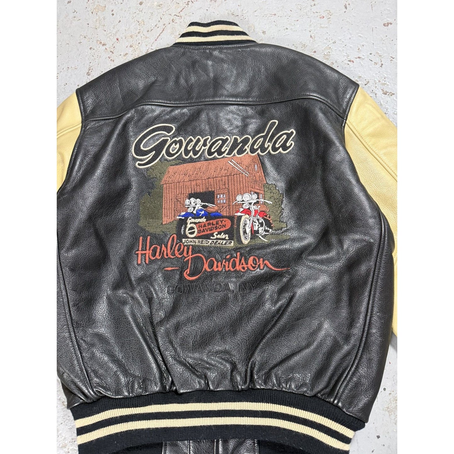 Insane Vintage Harley Davidson Leather 2 Tone Classic Jacket